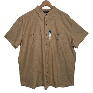 Carhartt Shirt Mens 2XL XXL Beige Rugged Flex Relaxed Fit Short Lightweight NWT